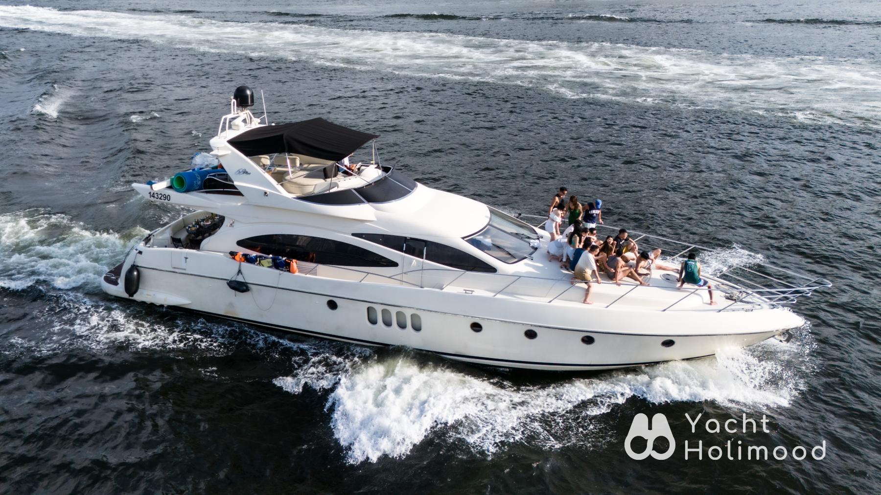 AY03 Azimut 意大利豪華遊艇日間出海套餐 (送泳池及滑梯)6小時 1