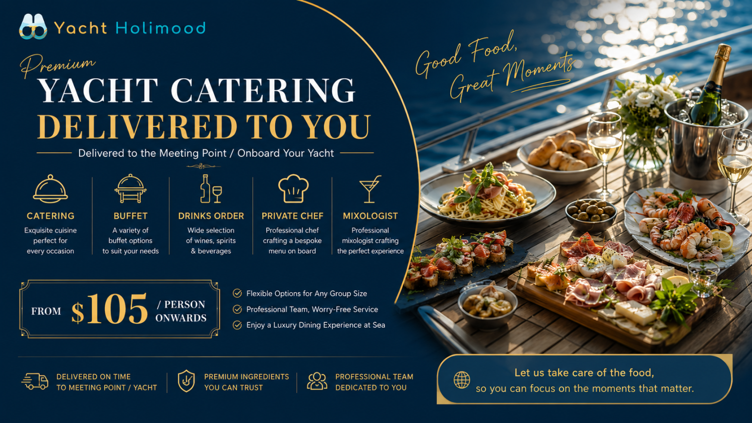 Yacht Holimood Promotion - Yacht Party Catering F&B