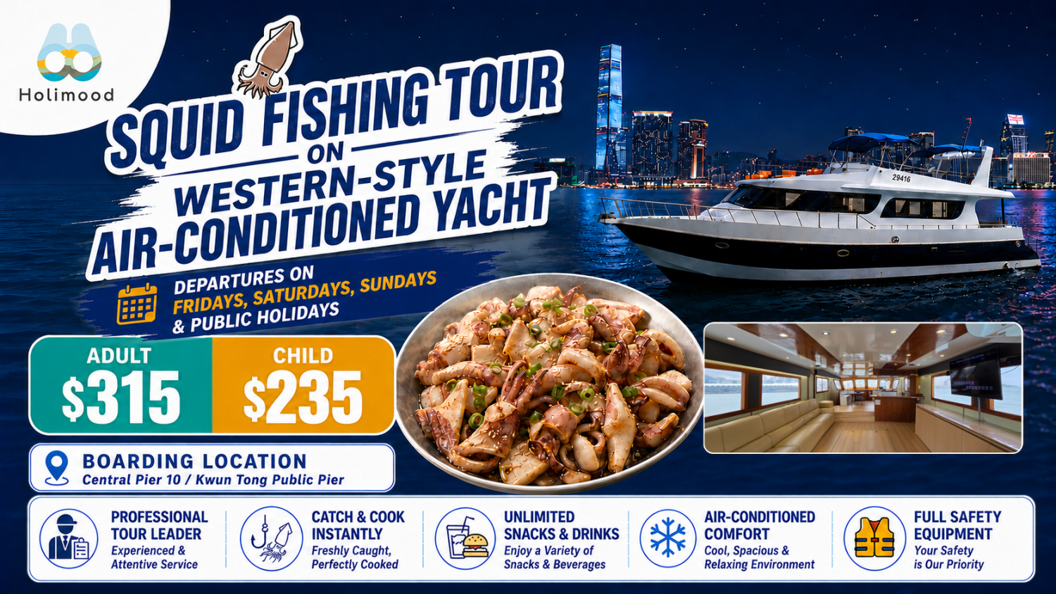 Yacht Holimood Promotion - Hong Kong Squid Fishing Tour 2026